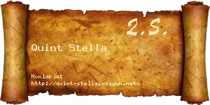 Quint Stella névjegykártya